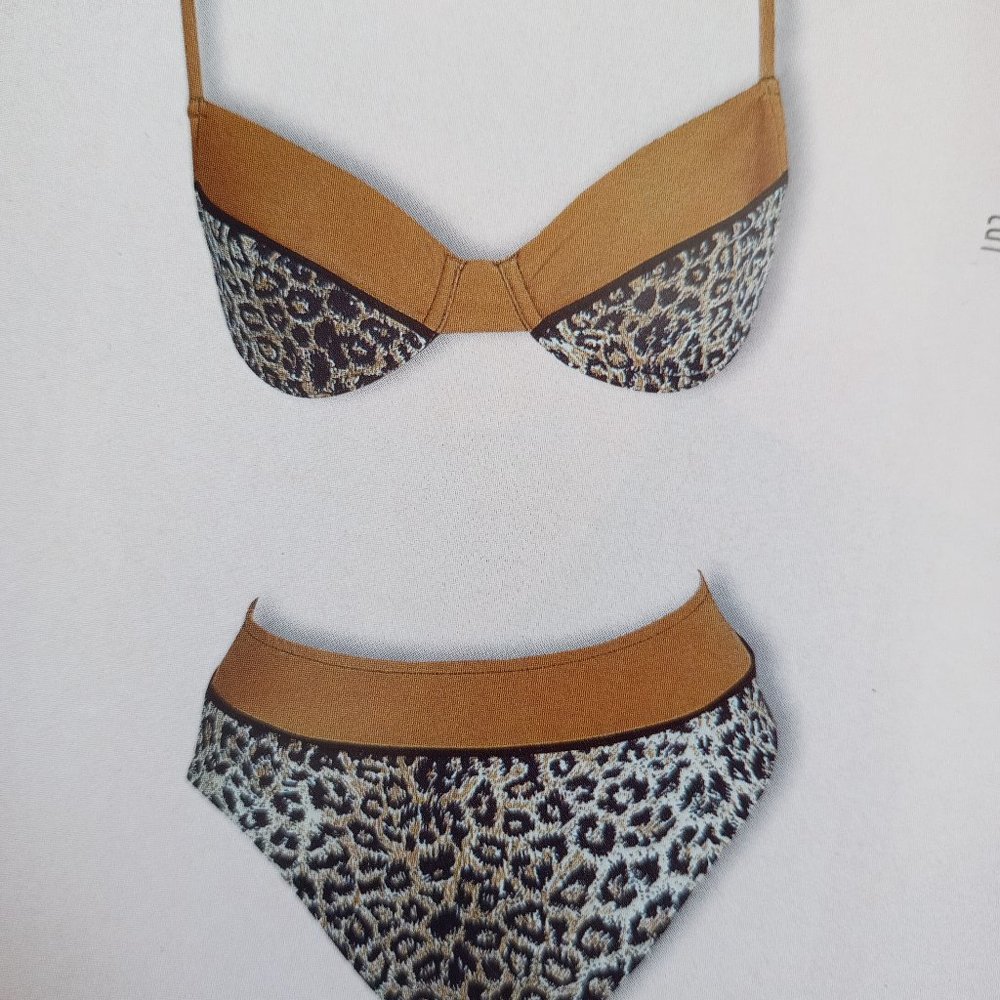 Swimwear bikini leopard 2 pieces